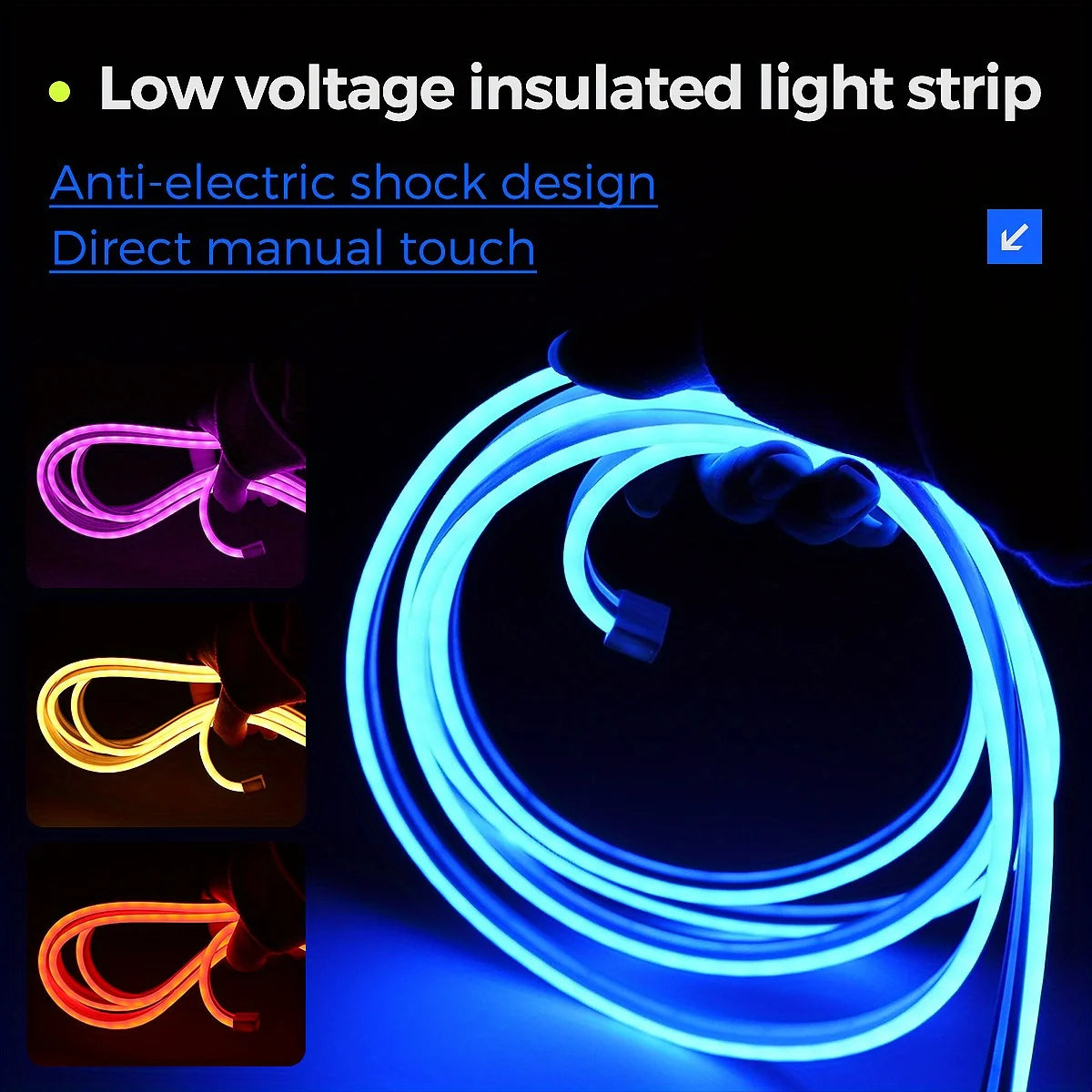 RGB Neon LED Strip Light – USB Flexible Color-Changing Rope Light