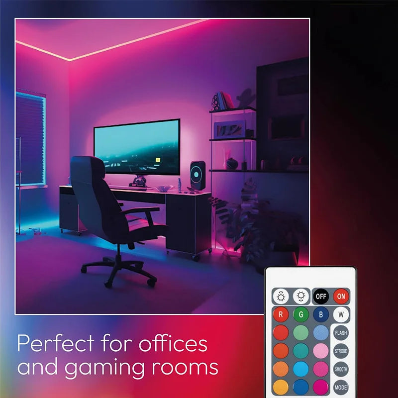 RGB Neon LED Strip Light – USB Flexible Color-Changing Rope Light